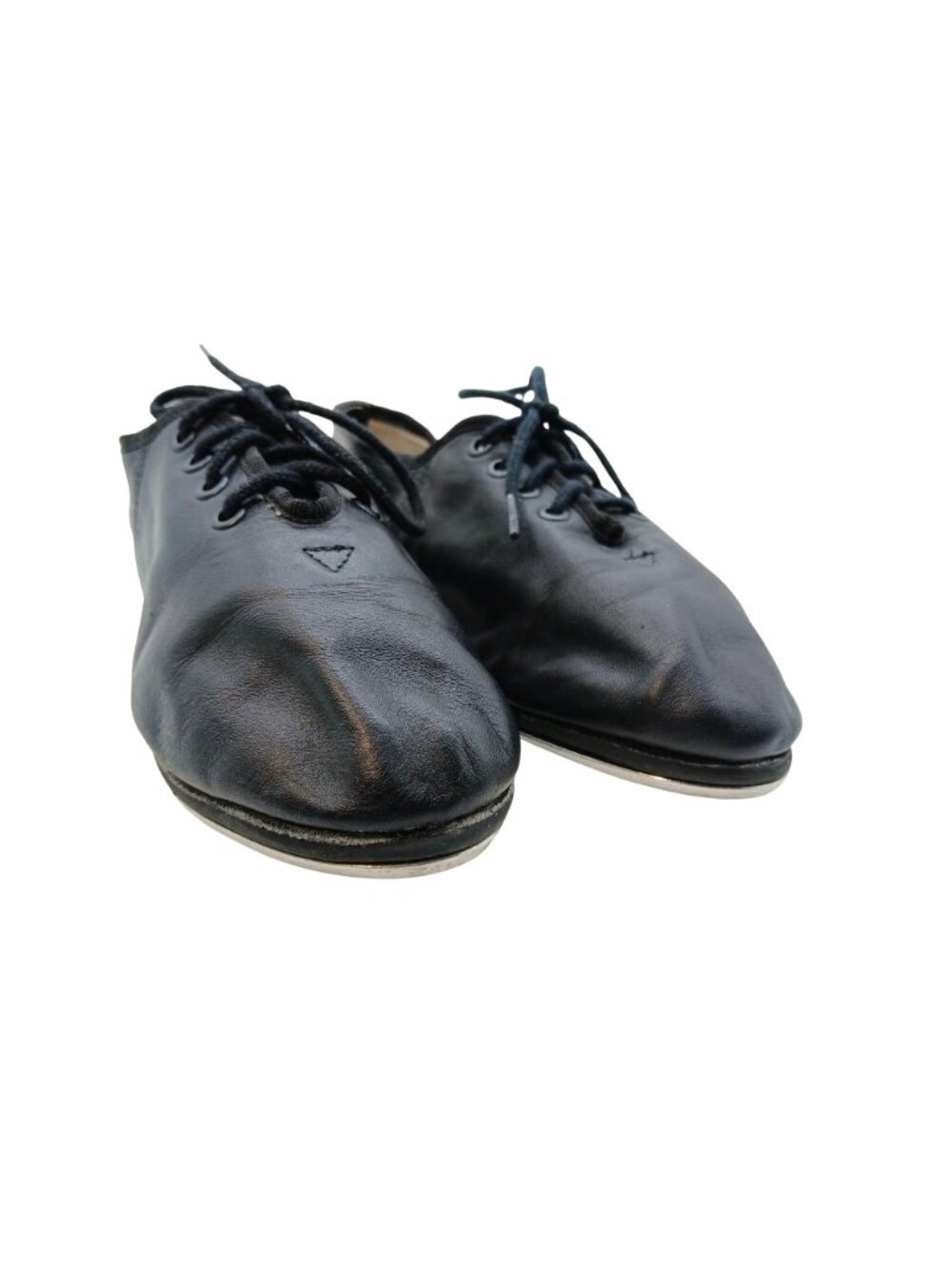 Revolution Black Leather Lace Up Tap Jazz Dance Shoes Child Size 3.5 Tele Tone - Picture 2 of 10